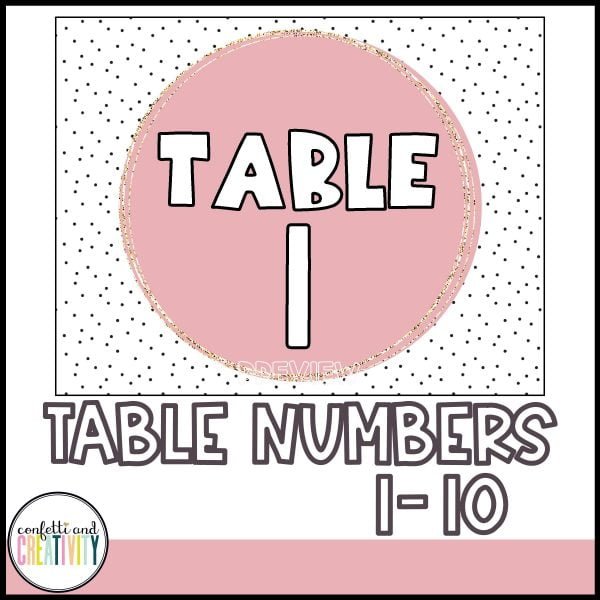 Boho Neutral Table Numbers