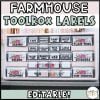 Farmhouse Floral Teacher Toolbox Labels