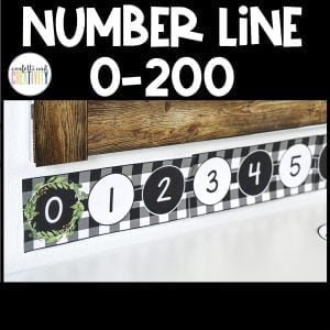 Bright Vintage Vibes 0-200 Number Line