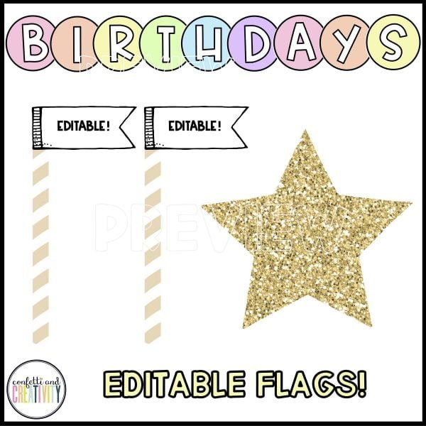 Pastel Birthday Display