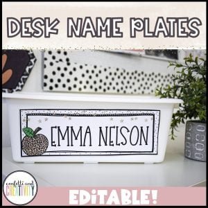Bright Vintage Vibes Desk Name Plates