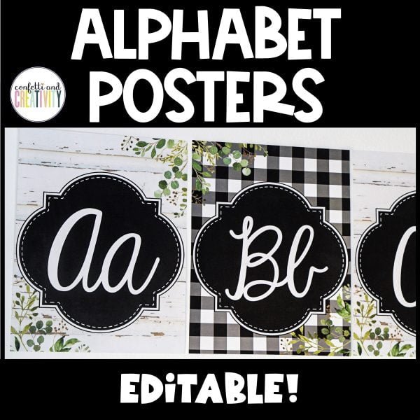 Farmhouse Alphabet Posters