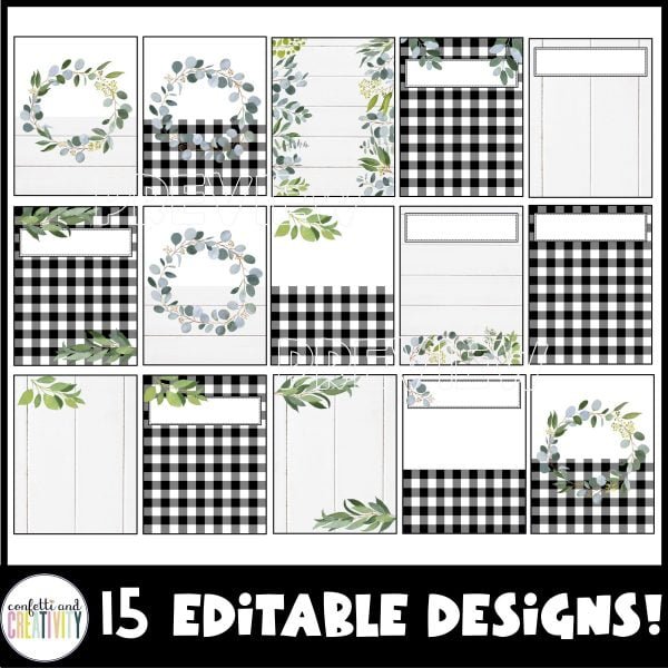 Farmhouse Binder Covers & Spines