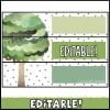 Nature Editable 10 Drawer Cart Labels