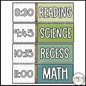 Nature Schedule Cards | Confetti & Creativity