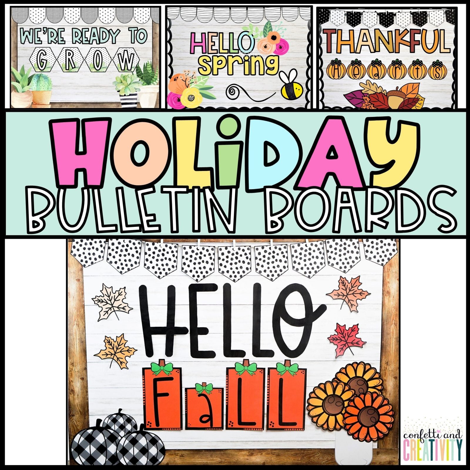 Holiday Bulletin Board Bundle | Confetti & Creativity