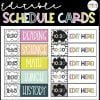 Bold Brights Schedule Cards