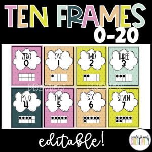 Bold Brights Numbers 0-20 with Ten Frames