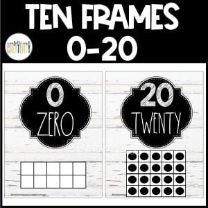 Bright Vintage Vibes 0-20 Numbers with Ten Frames