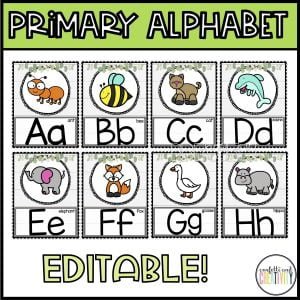 Plant Primary Alphabet Posters