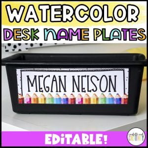 Watercolor Editable Labels