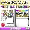 Watercolor Meet the Teacher