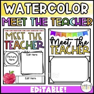 Watercolor Meet the Teacher