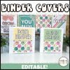Retro Editable Binder Covers and Spines