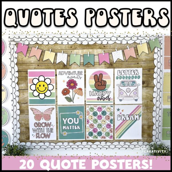 Retro Quote Posters Confetti Creativity Retro Quote Posters Confetti Creativity