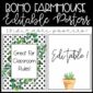 Shows examples of the editable classroom posters. This product allows teachers to add any text they'd like to. These are perfect for classroom rules, or encouraging posters, or anything else that they might need for their classrom