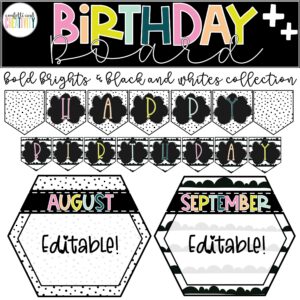 Bold Brights Birthday Board