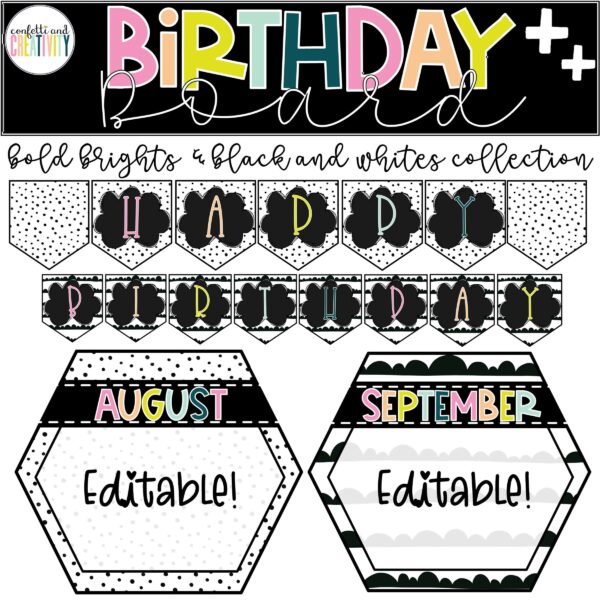 Bold Brights Birthday Display - Cover Photo