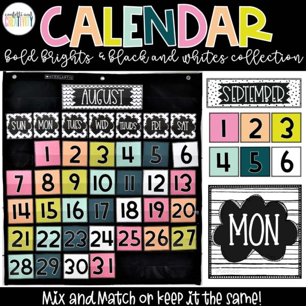 Bold Bright Classroom Calendar - Cover Photo