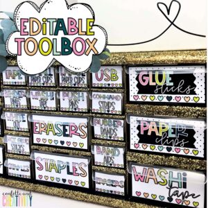 Bold Brights Teacher Toolbox Labels