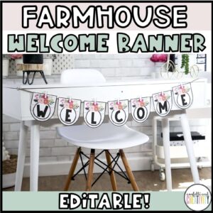 Farmhouse Floral EDITABLE Banners