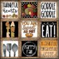 Shows all 9 Thanksgiving Posters on a bulletin board with a banner