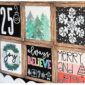 Shows a close up of the Christmas posters from the Holiday posters bundle