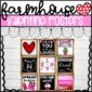 Shows all 9 Valentine's Day Posters on a bulletin board with a banner
