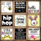 Shows all 9 Spring Posters on a bulletin board with a banner