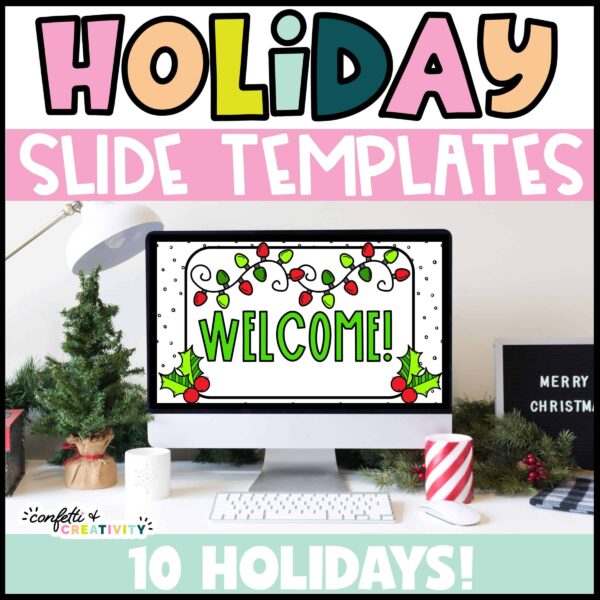 Shows the Christmas Google Slides as part of the entire bundle