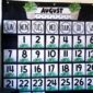 Shows the plant classroom theme calendar pack with the black pocket chart