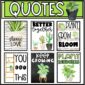 Shows the plant classroom theme quote posters with the text "Quote Posters" at the top of the image