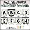 Farmhouse Floral Alphabet Banner