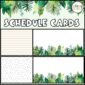 Shows blank schedule cards where teachers can add their own times and subjects to the cards using powerpoint