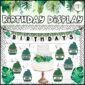 Shows the tropical classroom theme birthday display
