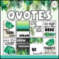 Shows 8 Tropical Inspirational Quote Posters snipped onto the same image