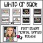 Shows examples of the classroom jobs with a portrait picture set up. Black and white background options included
