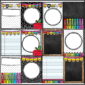 Shows the Vintage Vibes Classroom Theme Binder Covers. All are blank, but can be edited by teachers to say whatever they'd like