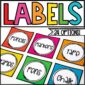 Shows the classroom labels with text on them as an example of how a teacher can edit them