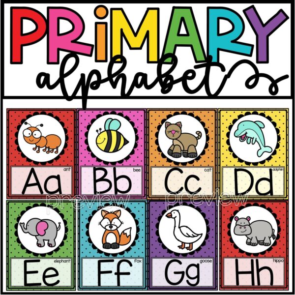 Vintage Vibes Classroom Theme - Alphabet with Picutres Shows the Vintage Vibes Classroom Theme alphabet with pictures on it. Multiple poster examples are shown with clipart for each letter