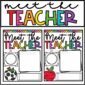 Shows the meet bright meet the teacher templates. Multiple Designs included