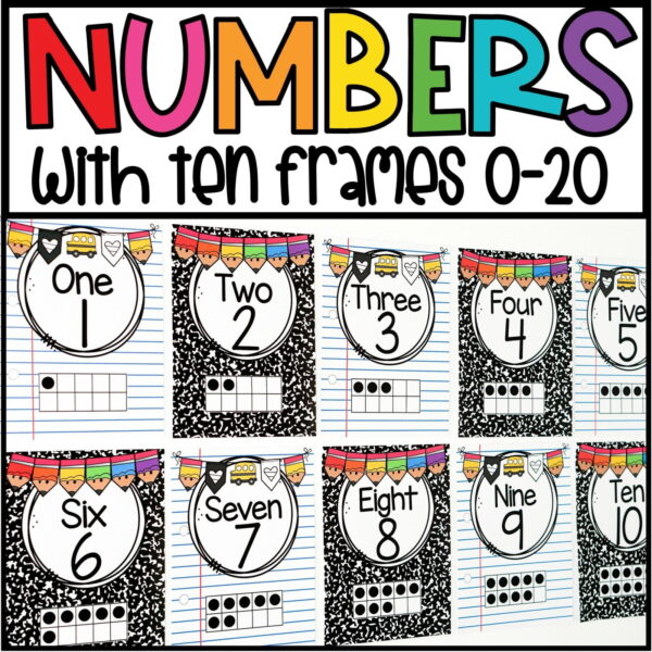 Shows a close up of the ten frames in a real classroom