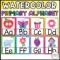 Shows examples of the alphabet posters with pictures. Includes letters A through H