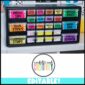 Shows a black teacher toolbox with the watercolor toolbox labels put on