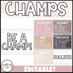 Shows all of the champs posters of a single design snipped onto a cover photo with the text "Champs Posters" at the top of the image
