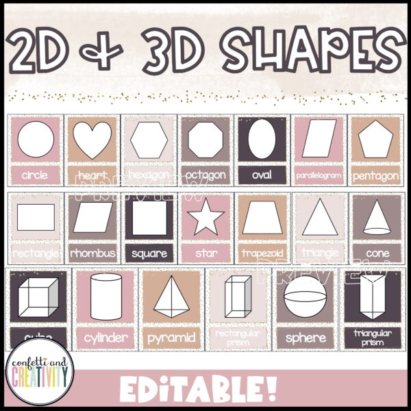 Shows many of the neutral shape posters snipped onto a cover photo