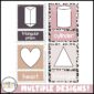 Shows multiple different designs for the shape posters. Includes colored backgrounds as well as leopard print backgrounds