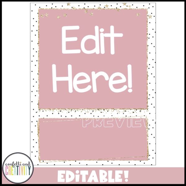 Boho Neutral Shape Posters - Editable Text Shows what a poster looks like with the option to add your own shape or text to the poster