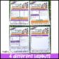 Shows all four different layout options for the classroom newsletters