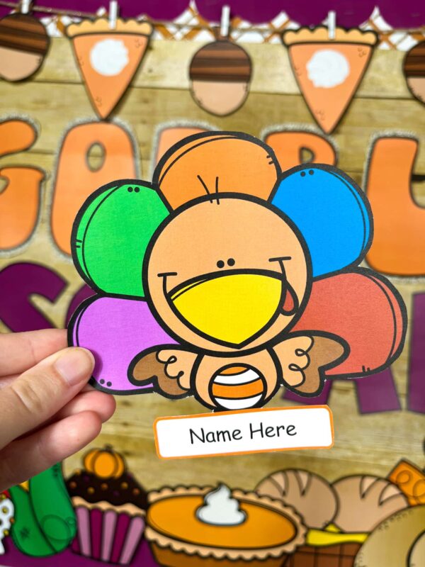 Thanksgiving Bulletin Board - Turkey Clipart Shows the turkey from the bulletin board